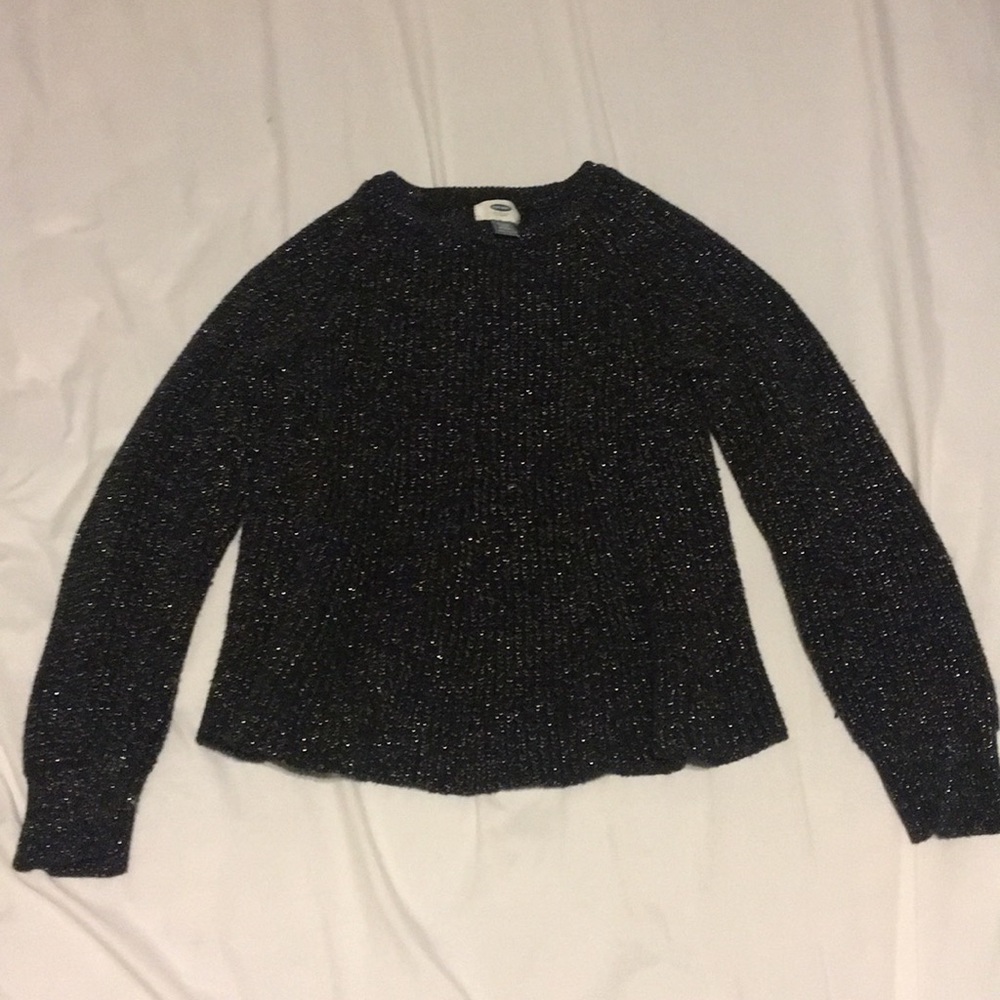 Girls Sparkly black Old Navy knit sweater